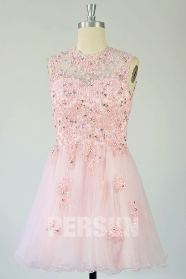 Süß Rosa Mini Kleid-PERSUNKLEID