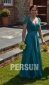 Kate Prinzessin Promi-Kleider V-Ausschnitt A-Linie Chiffon Abendkleider